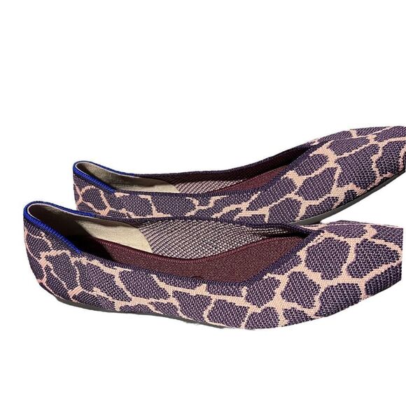 Rothys The Point Violet Giraffe‎ Retired!! Women’s Size 10.5 Safari Animal Print - Picture 8 of 12